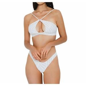 NEW GIGIZARA anomia crisscross halter bikini top cutout detail & halterneck styl